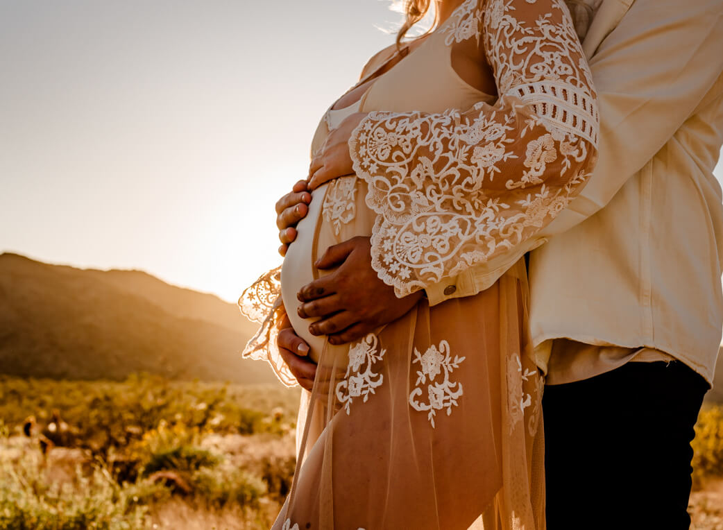 Maternity belly photo for parent seeking lactation consultants in Phoenix