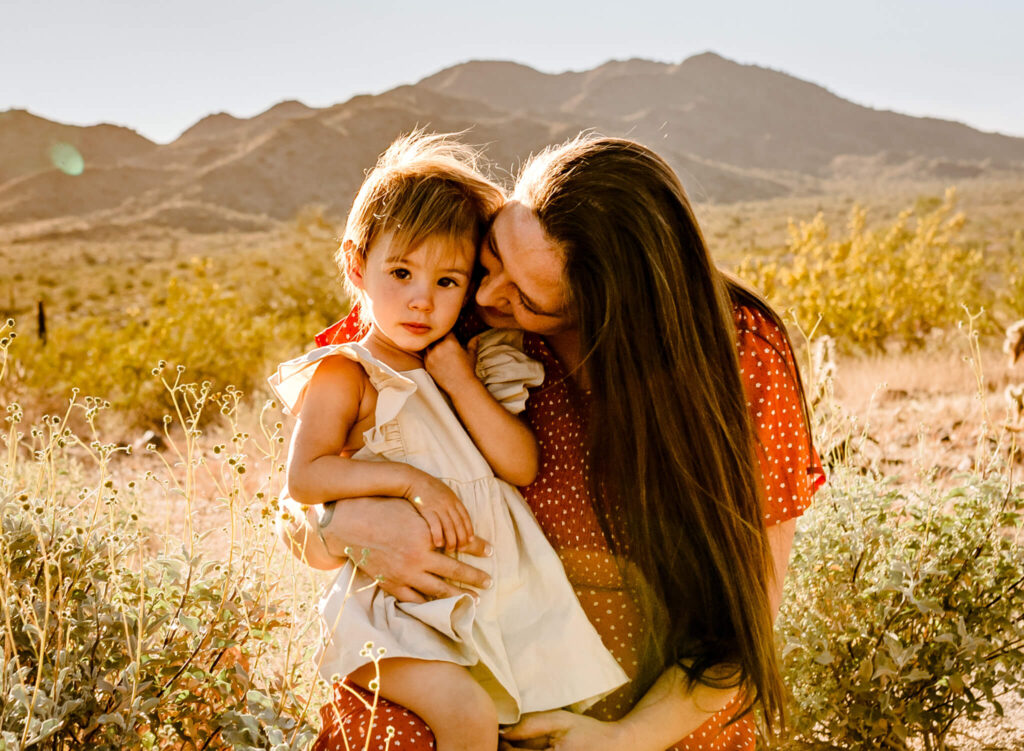 mom who didn't know about Az Breastfed Babies LLC with her daughter