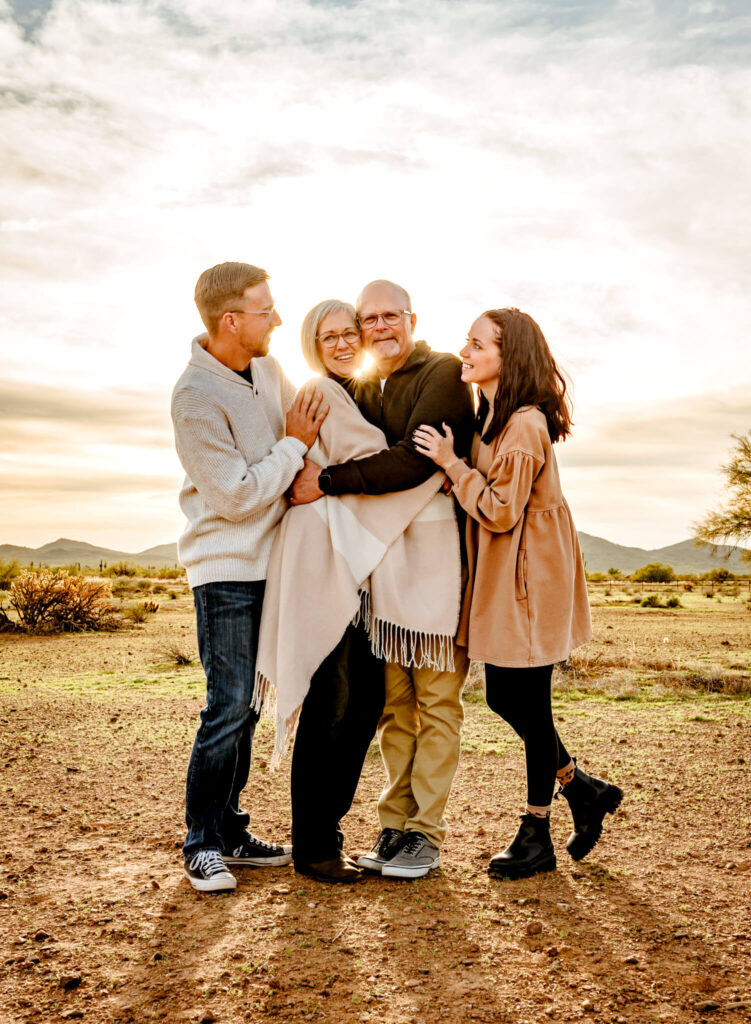 family enjoying visiting Arizona for Phoenix pumpkin patches