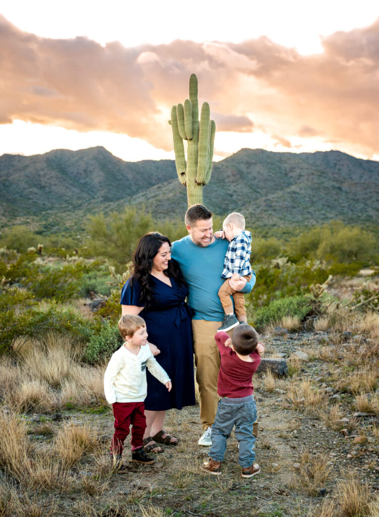 family talking about christmas festivals in phoenix they want to visit in the desert