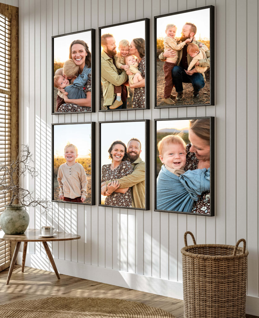 wall art display from session near a christmas tree farm in arizona